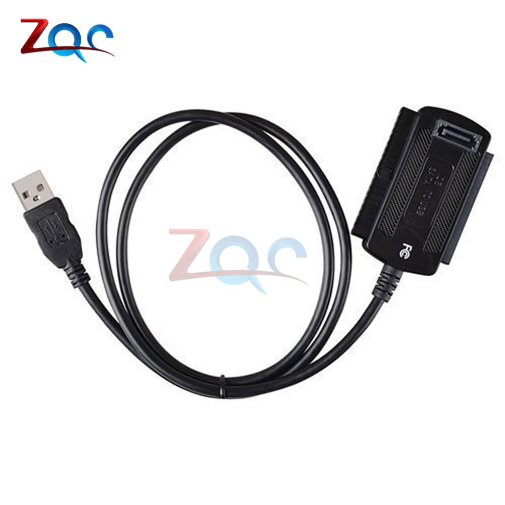 Кабель-адаптер-конвертер SATA PATA IDE на USB для жесткого диска HDD SSD 2,5" 3,5" с блоком питания AC, считыватель для передачи данных