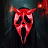 Маска лица дьявола для взрослых, маска призрака для крика ужаса на все лицо для Хэллоуина, маскарадной вечеринки, костюма, реквизит для косплея