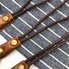 Кожаный держатель для бейджа из коровьей кожи Кожаный ремешок-шнурок Держатель для рабочей карты Телефонный ремешок на шею Ремешок на запястье