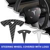 1Pcs Car Steering Wheel Sticker Emblem Logo Decal Badge For Model S Model X Model Y Cybertruck Model 3 Model Y