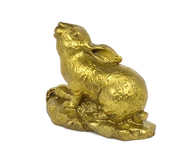 Zodiac Rabbit Figurine Rabbit Decoration Lucky Charm Rabbit Feng Shui Rabbit (Copper)