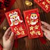 6pcs Cartoon 2025 Snake Year Red Envelopes Traditional Gifts Packing Bags  Kids Gift