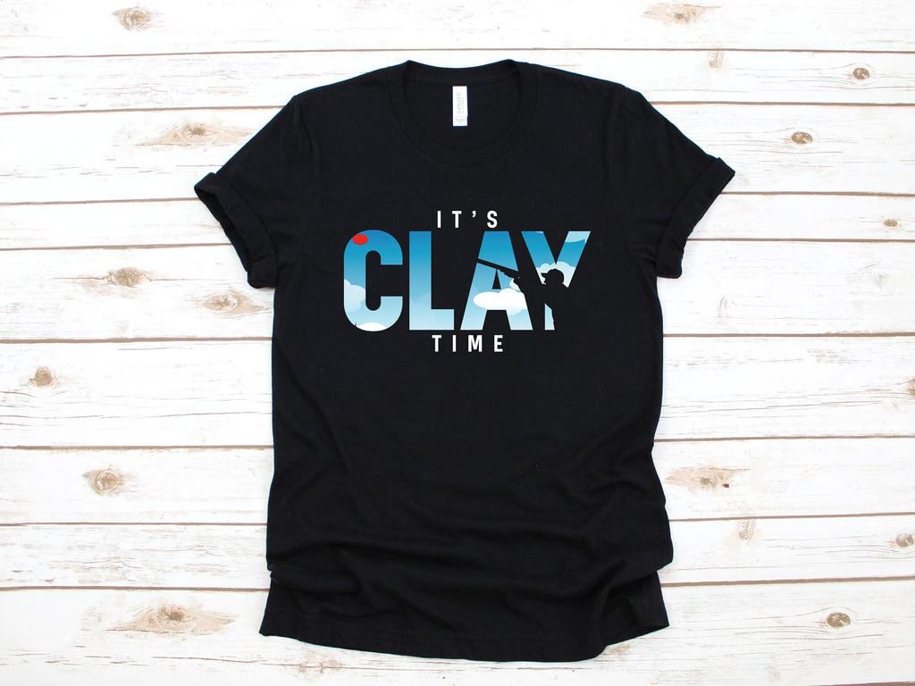 Funny Skeet Shooting T-Shirt, It's Clay Time Shirt, Trap Shooting, Clay Target Gift,T-shirt, T-shirt, T-shirt, Tank Top