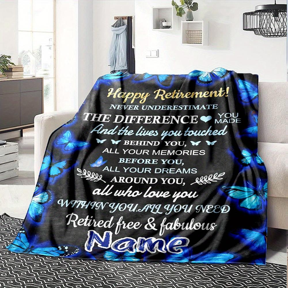 Home Happy Retirement Never Underestimate The Difference You Made Blanket Fashion Home Gift Used For Chair Office Sofa Bed Camping Soft And Warmt107
