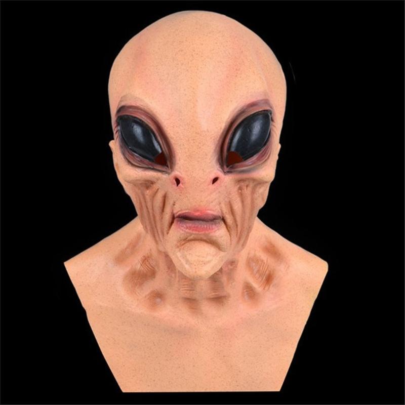 Костюм Косплей Инопланетянин ET Хэллоуин Вечеринка Человек-Тарелка 3D Маска на все лицо для Взрослых