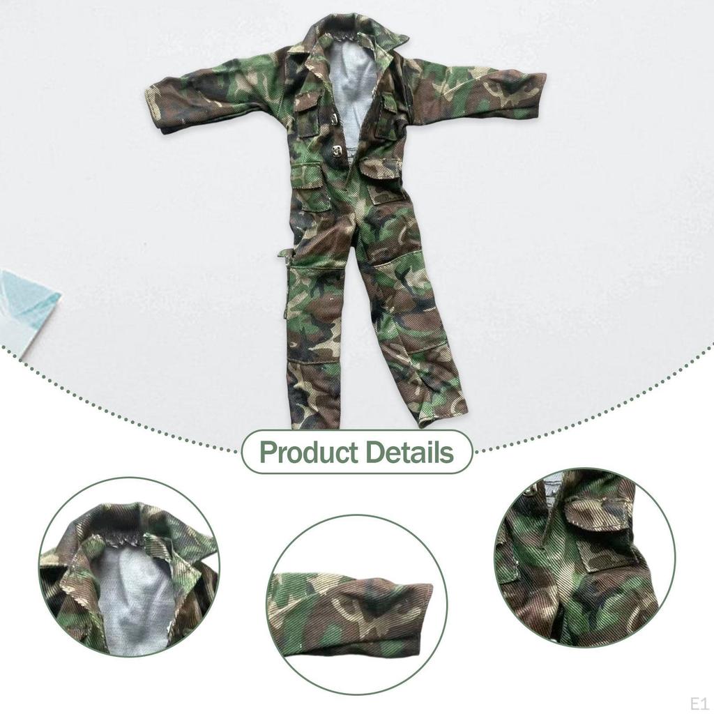 1/6 Фигурка Одежда Кукла Комбинезон Мужчины, Мода, Мини, Одевание Униформа Миниатюра