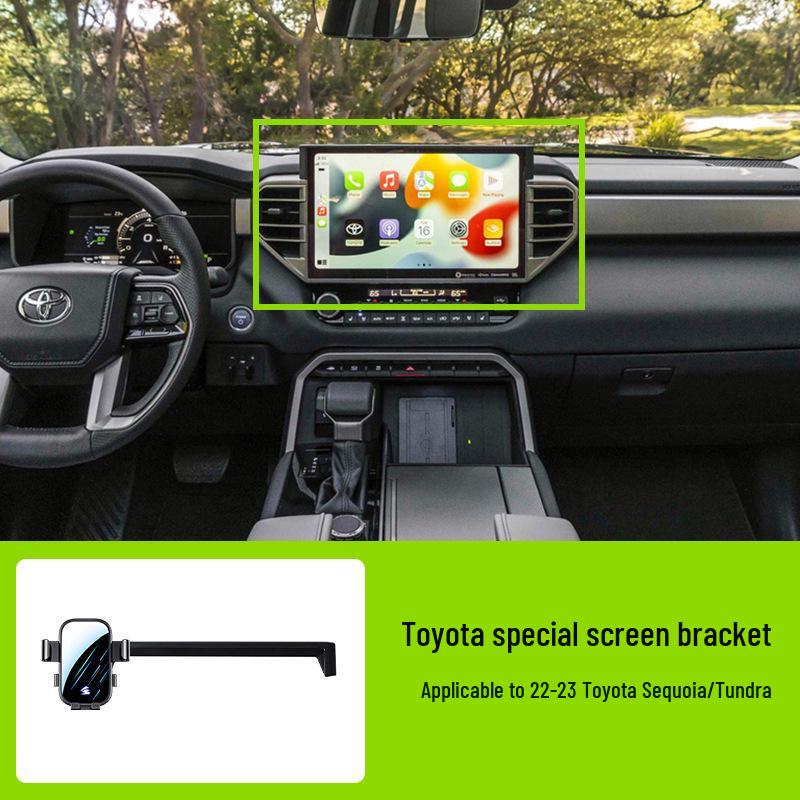 Держатель для телефона на экран автомобиля Toyota - Горизонтальное зеркало с бесшумным креплением для навигации