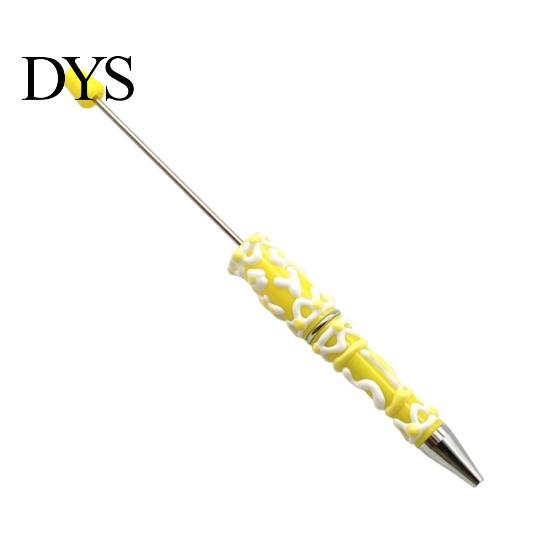 Ручка с возможностью крепления бусин DIY, Пластиковая шариковая ручка с вкраплениями, Уникальная, Ручная роспись, Для студентов, Подростков, Учителей, Школьные и офисные принадлежности