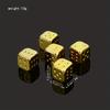 13 мм позолоченные игральные кости, серебряные, золотые кости, сито, принадлежности для КТВ, карточная комната, цветные кости для настольной игры
