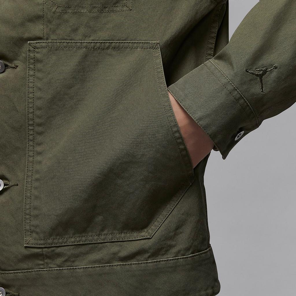 Jordan Tatum Chicago однотонная поло удобная мужская куртка с длинным рукавом оливково-зеленого цвета HM3881-222