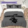 Linkin Park Pattern Bedding,Quilt Set Quilt Cover Pillowcase Home Birthday Gift(1 * duvet cover + 2 * pillowcase, without core)_lx