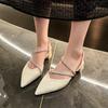 Острые маленькие высокие каблуки женские дизайнерские босоножки со стразами Sense Niche темперамент женские летние новые модные туфли 2024 года