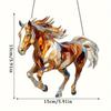 Ловец солнца Орнамент 2D Скачущая лошадь Витраж Рождественское украшение Праздничная подвеска на окно Праздничный домашний декор