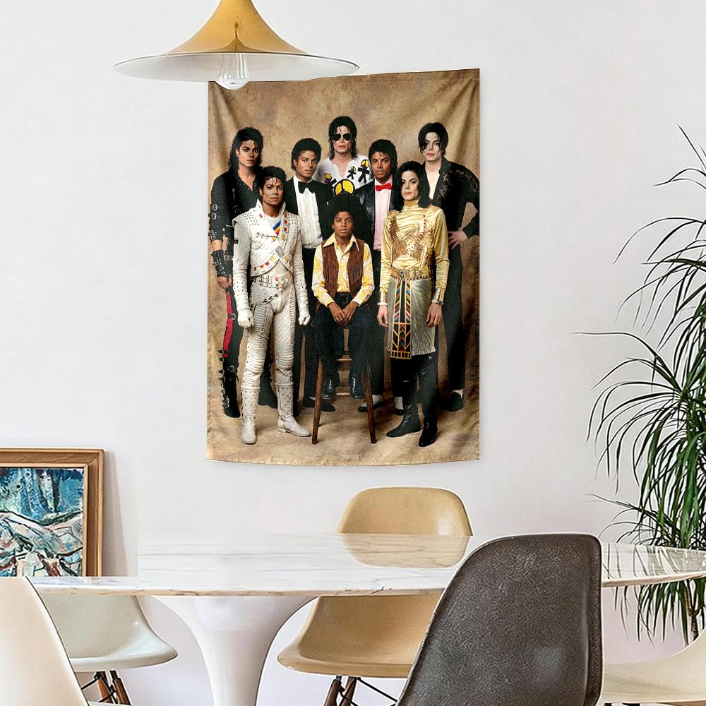 Michael Jackson Wall Decor Tapestry Art For Pet Memorial Birthdaywedding Party Backdrop Family Gift