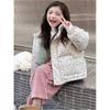 Girls Winter Cute Hooded Floral Cotton Jacket Long-sleeved Thickened Bread Clothes