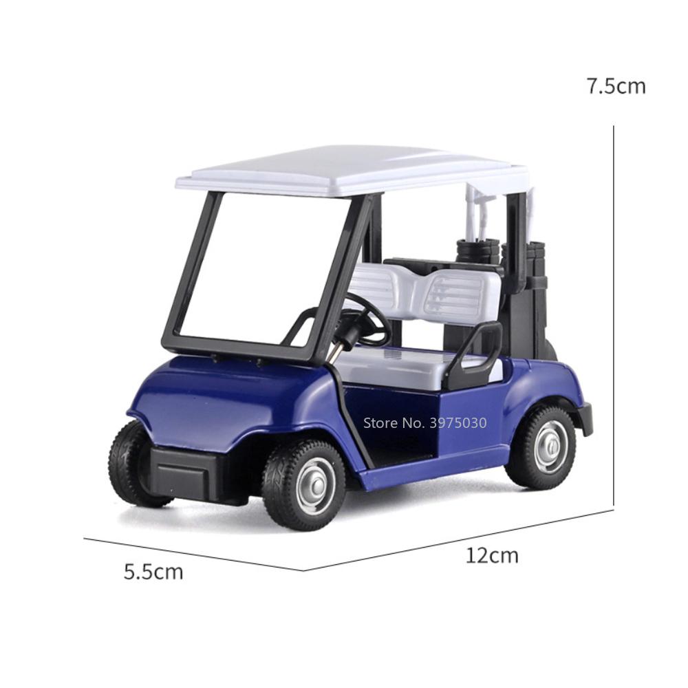 1/20 Scale Alloy Golf Cart Model Toys Metal Diecast Car Model High Simulation Pull Back Vehicle Toy Collection Boy Birthday Gift