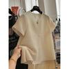 Плиссированная рубашка с коротким рукавом для женщин, летняя, свободная, темпераментная, шифоновая футболка, топ в иностранном стиле