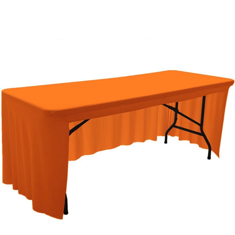 Solid Color Spandex Stretch Tablecloth Rectangular Dustproof Table Cover Washable Elastic Exhibition Table Decor Banquet
