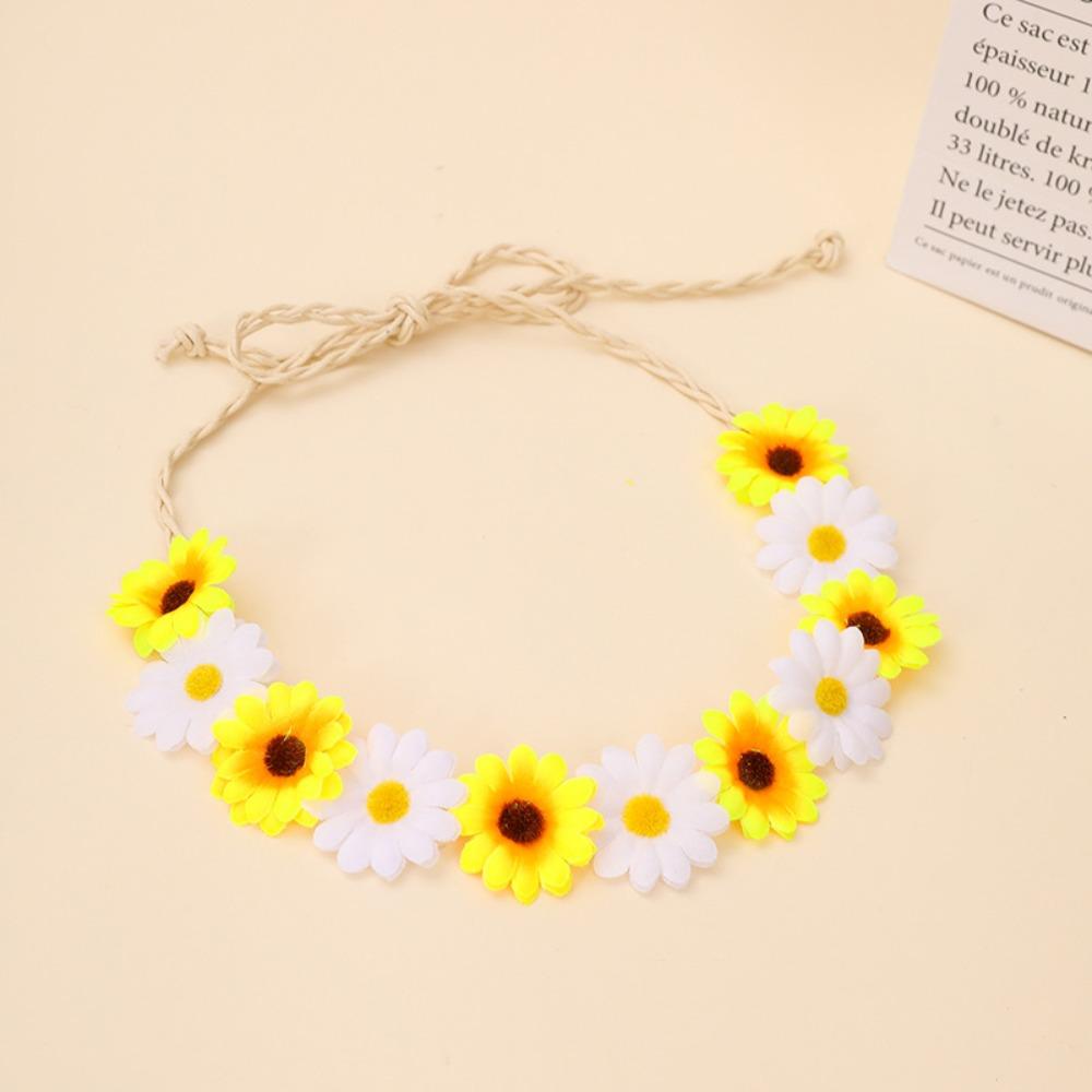 Flower Decoration Sunflower Headband Simulated Daisy Hairband Festival Hair Accessories