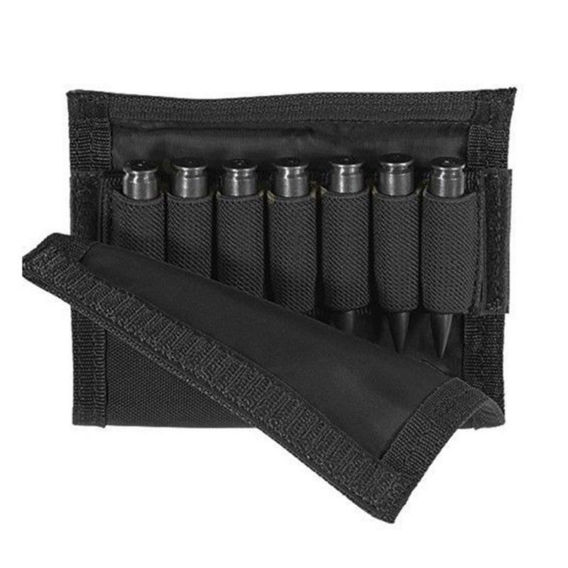 Adjustable Outdoor Tactical Buttstock Bullet Bag Military Airsoft Rifle Cartridges Accessories Bag Hunting Gun Bullet Pouches