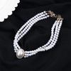 Multi-layer Pearl Pendant Jewelry Accessories Pearl Choker Fashion Retro Pearl Necklace  Women