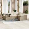 VidaXL Garden Lounge Set with Cushions 10 Pcs Beige Braided Resin 3267508