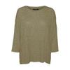 Brianna Oversized 3/4 Sleeve Khaki Blend Sweater Women