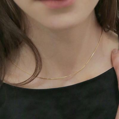 Современное серебряное колье-цепочка, заполненное 14-каратным золотом, в виде змеи