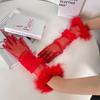 Summer Feather Gauze Thin Sunscreen Long Gloves Personality Tulle Sheer Bride Wedding Gloves Party Accessories
