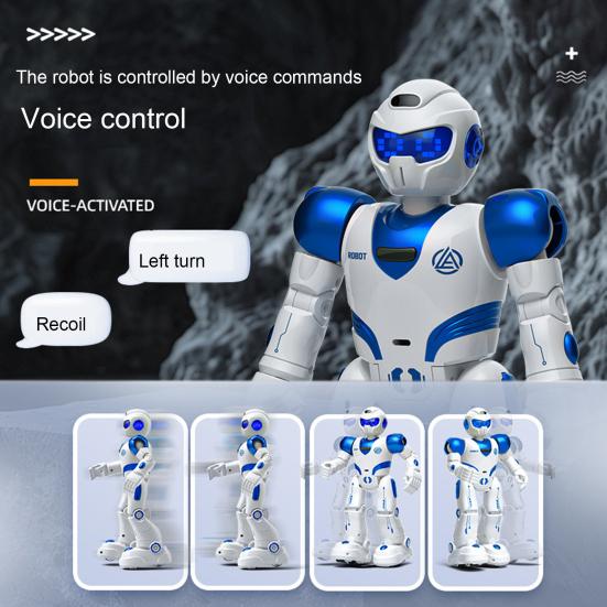 Детский игрушечный робот с дистанционным управлением и светодиодными глазами, программируемый поющий, танцующий, электрический робот для малышей, мальчиков и девочек, интерактивный образовательный 2,4 ГГц RC-робот