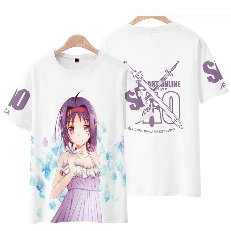 Аниме Футболки Sword Art Online Мужские Женские Футболка С Коротким Рукавом Футболка Больших Размеров Топы