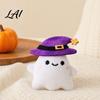 Plush Cat Toy Halloween Theme Toy Soft Ghost Bat Pumpkin Cute Stuffed Chew for Indoor Cats Boredom Relief Holiday Pet Photography Props