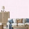 White and powder pink dots wallpaper, subtle detail 50x1000