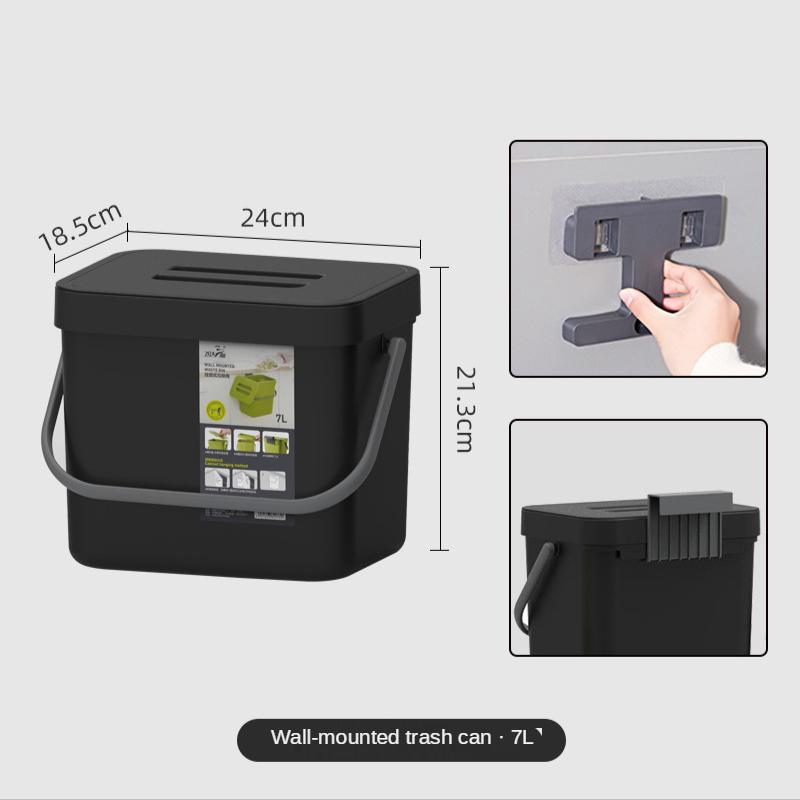 Мусорное ведро для кухни с крышкой, дверца шкафа для дома, настенный унитаз, ванная комната, гостиная, подвесная креативная корзина для хранения бумаги