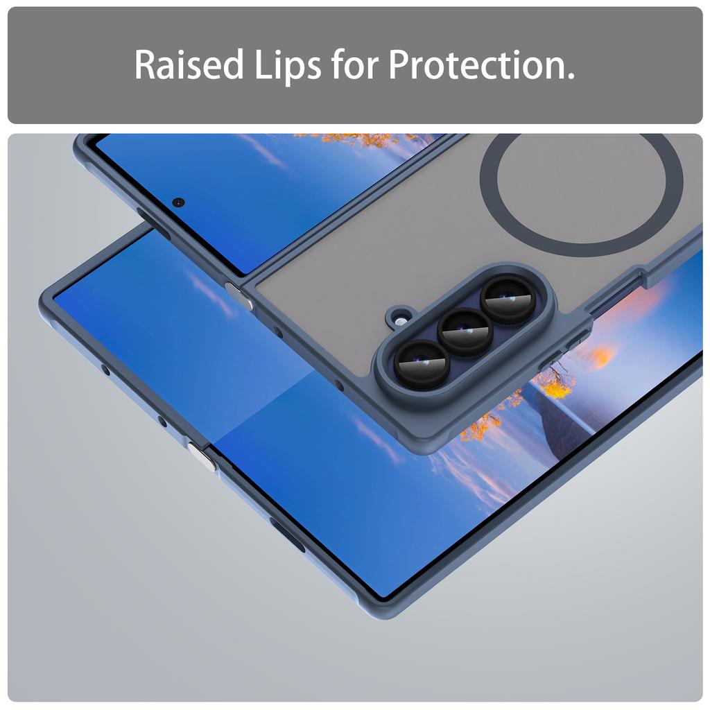 Роскошный Матовый Бронированный Чехол для Magsafe для Samsung Galaxy Z Fold 7 Fold7 Жесткий Гибридный Бронированный PC Задняя Крышка с Магнитной Беспроводной Зарядкой