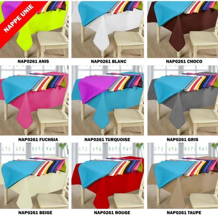 Nappe - MAISON & MARQUES - NAP0261 - 140 x 240 cm - Rouge - Anti-taches