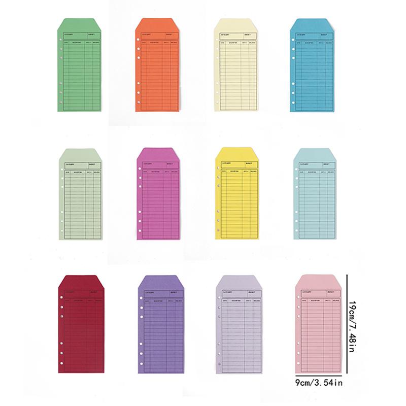 12 шт. бюджетных конвертов, картонная система денежных конвертов для экономии денег, папка-регистратор формата А6, бюджетный планировщик, органайзер, конверты, карманы