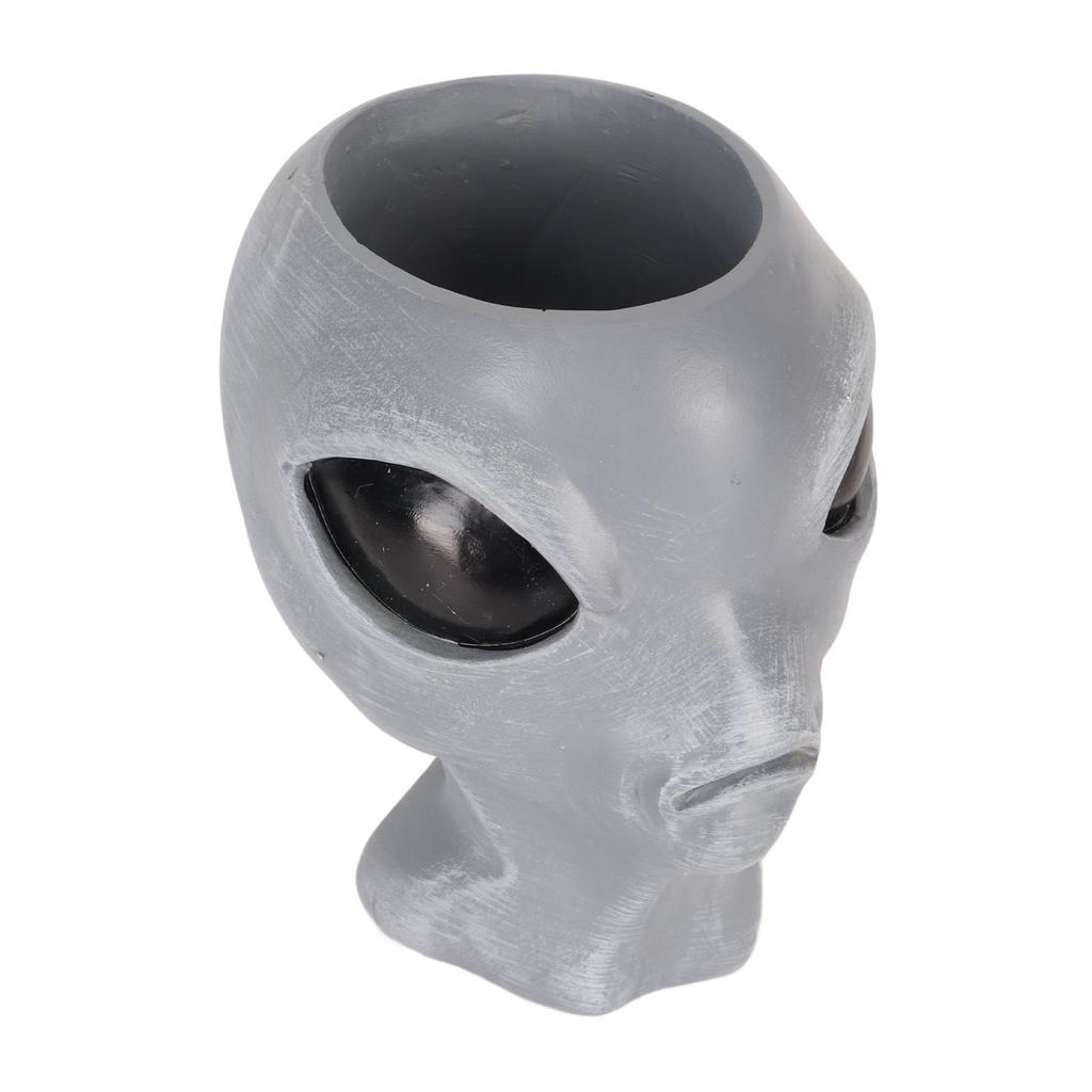 Alien Flower Pot Head Planter Pot Cute Resin Succulent Planter Ornament with Big Eyes Large Opening