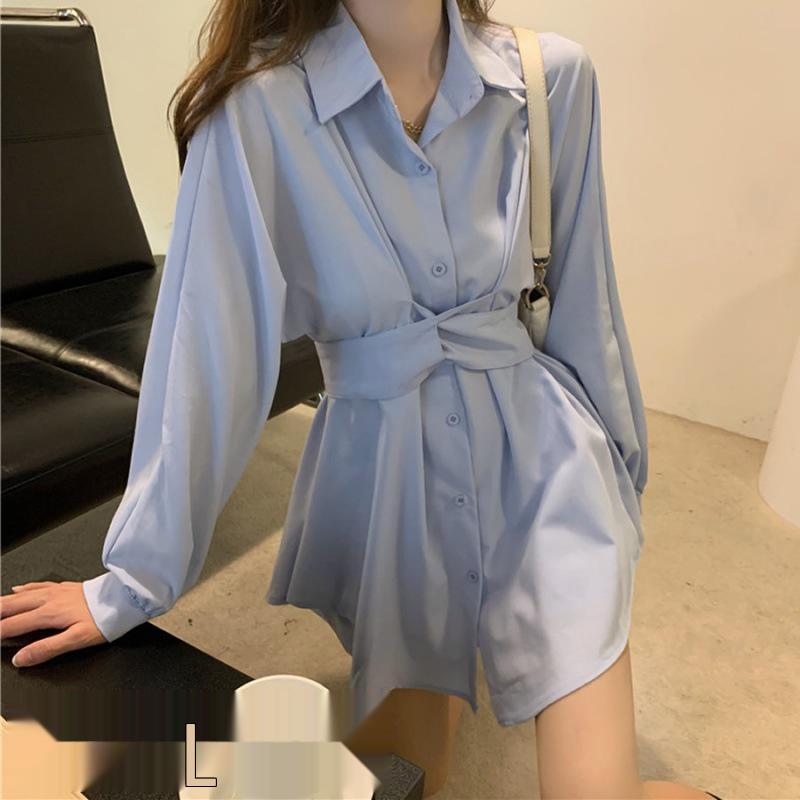 2025 Retro Korean Chic Women's Loose Shirt - Early Spring & Autumn Trendy Hong Kong Style