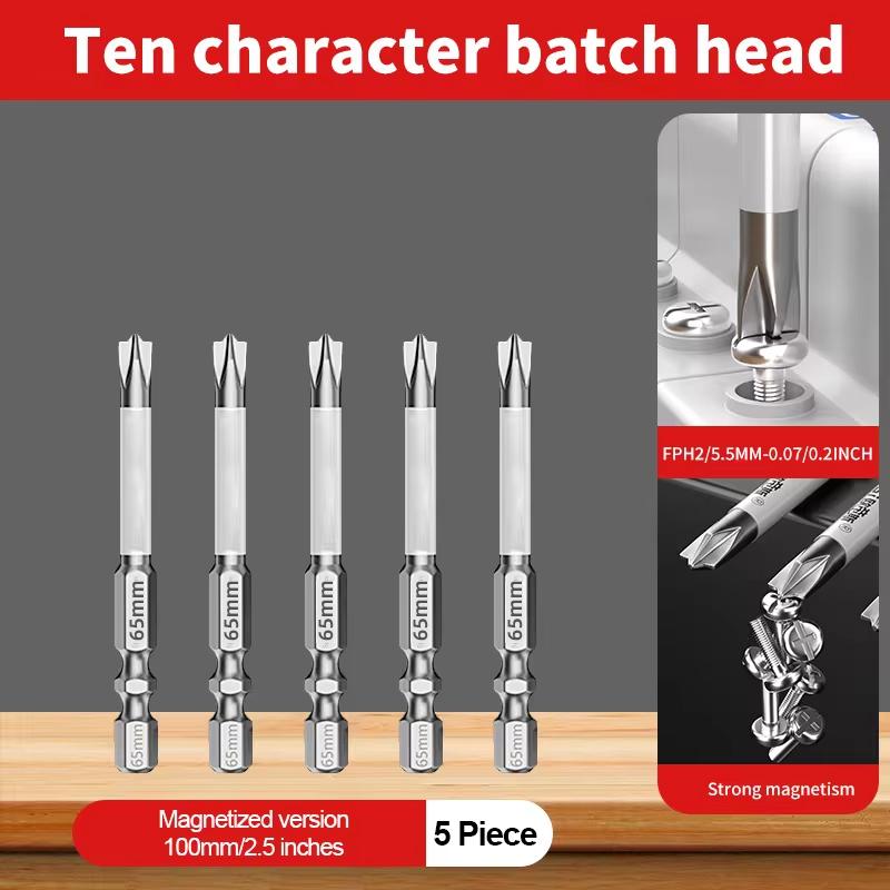 5 шт. 65 мм 110 мм магнитная специальная крестовая отвертка с шлицем для электрика для розетки выключателя ручного инструмента
