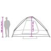 Dome Family Tent for 6 Persons Grey and Orange Waterproof