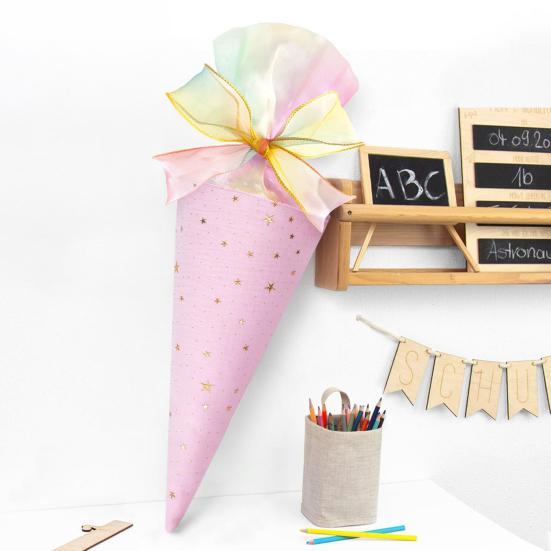 2 шт. Розовый бант Конус Целлофановый пакет Сделай сам Пакеты для угощений в форме сладкого конуса для свадебных подарков, сладких закусок, попкорна