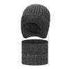 Winter Thick Neck Cap Two-Piece Set Men's Outdoor Cold-Proof Cycling Ear Protection Knitted Hat