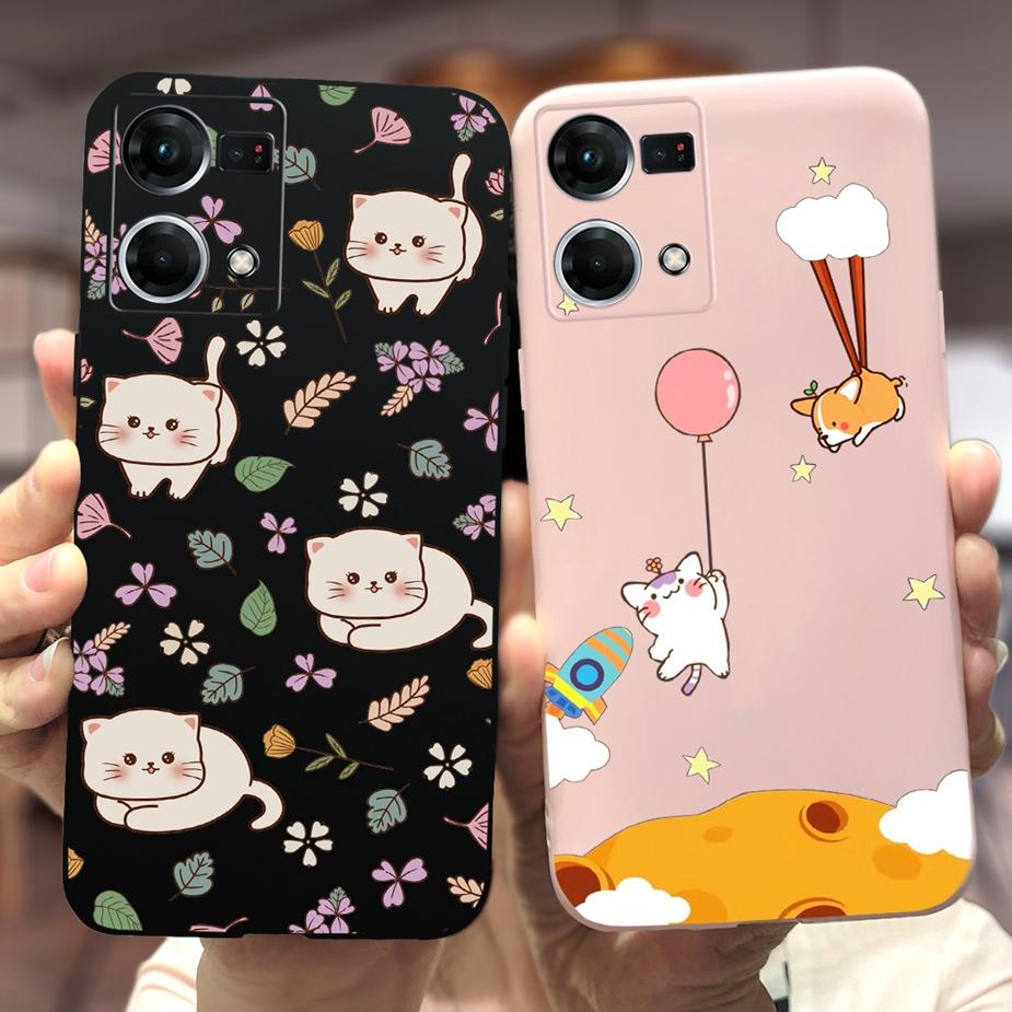 Чехол для Oppo Reno7 4G Чехол Oppo F21 Pro CPH2363 Стильный чехол с конфетным рисунком Мягкий силиконовый чехол для телефона Для Oppo Reno 7 F21Pro 4G