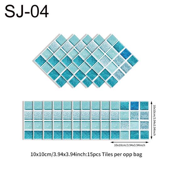 15шт 3D наклейка водонепроницаемая мозаика настенная анти-масло кухня ванная комната DIY декор