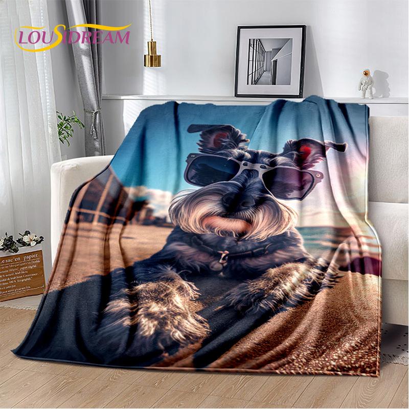 Одеяло с милой собакой, мультяшным хаски, самоее, чихуахуа, коки, померанским шпицем, мягкое одеяло для дома, спальни, чехол для дивана, детское одеяло