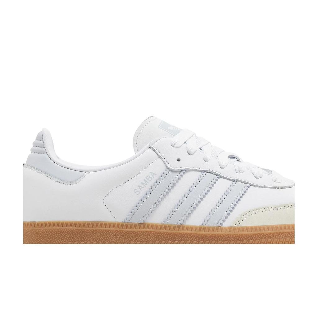 adidas Womens Samba OG 'White Halo Blue Gum' (women's sizes) Cloud White / Halo Blue / German Army Trainers IE0877