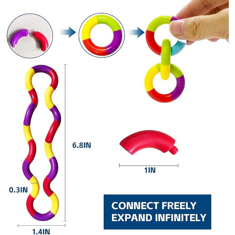 3-6pc Set of Silent Twisting Finger Toys Squeeze Twist Rotate Colorful Sensory Toys Stress-relieving Toys