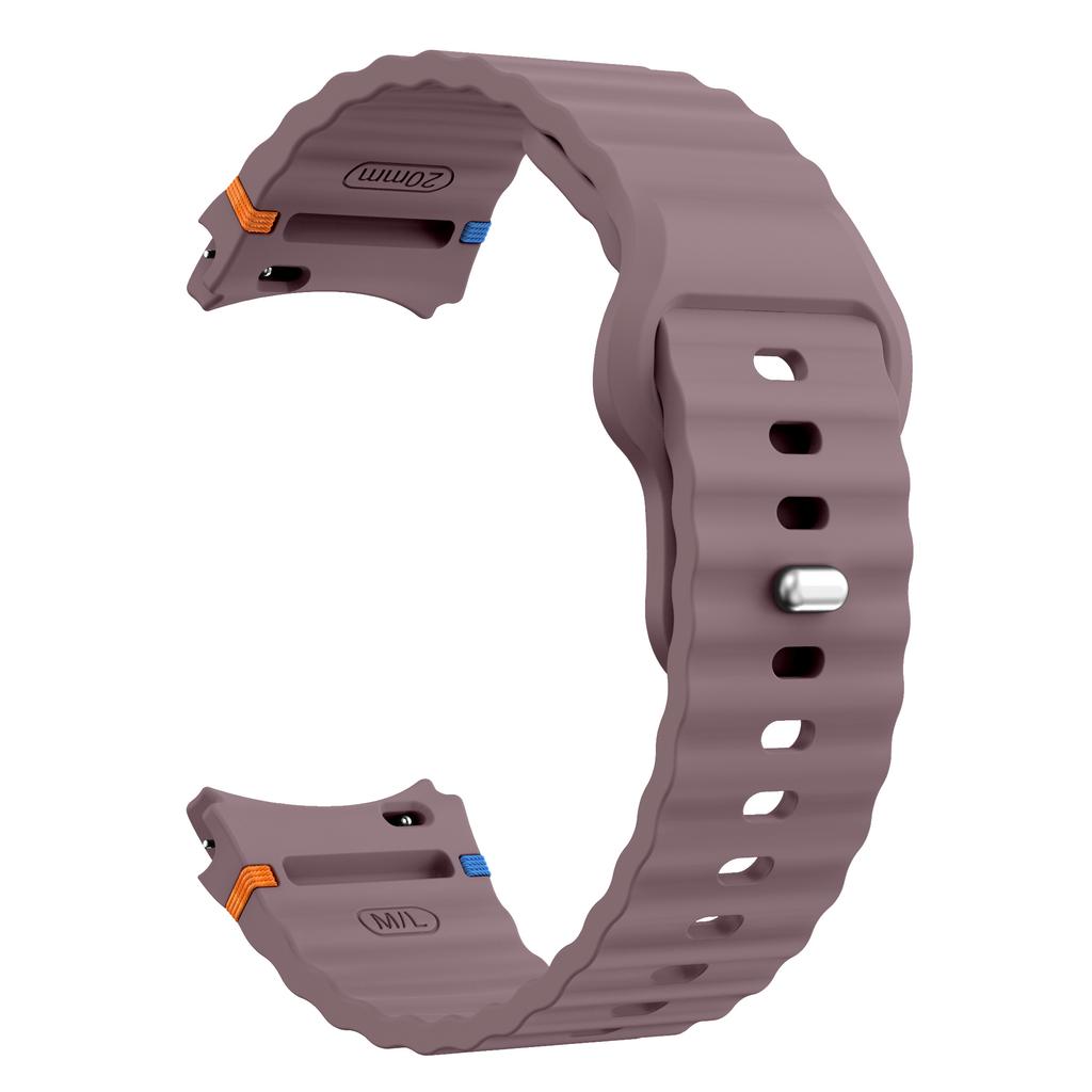 Watch Band For Samsung Galaxy Watch7 40mm 44mm/Watch6 40mm 44mm Wave Silicone Wrist Strap