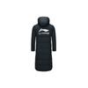 Li Ning Badminton Series Sports Warm Long Hooded Down Jacket Winter Men Upperwear Black AYMR495-1